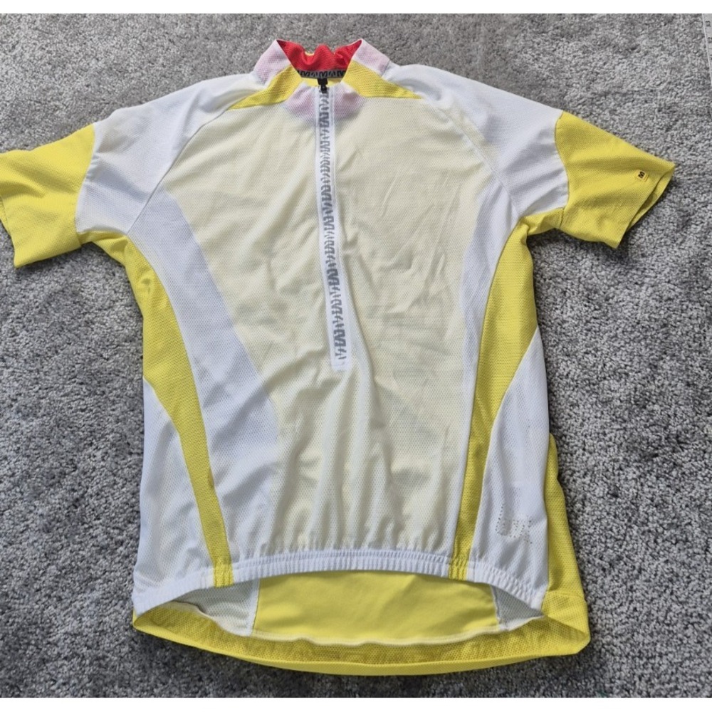 Mavic Altium Cycling Shirt Womens Large Yellow & White ergogrip‎ sunwick